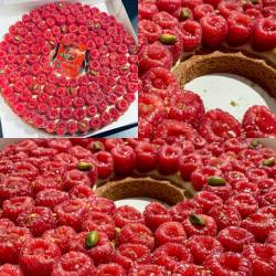 Tarte aux framboises (4 euros/personne)